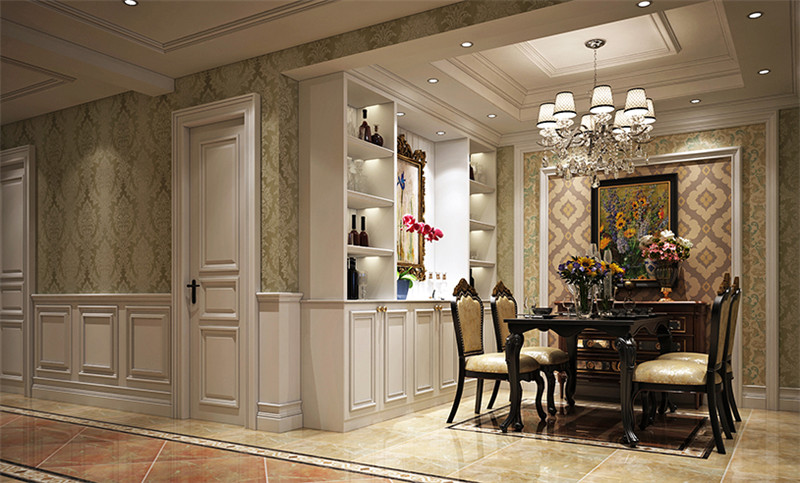 果嶺公館中式風(fēng)格實(shí)景裝修案例(一)