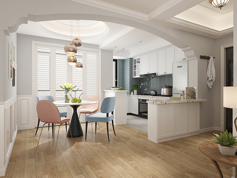 碧桂園130平「美式風格」裝修案例圖(二)