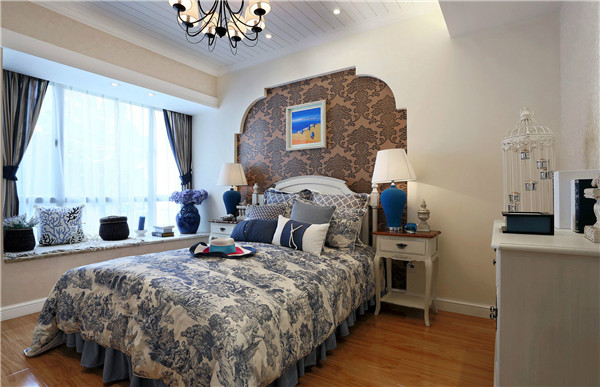 沈陽裝修公司90平米兩室「地中?！寡b修風(fēng)格案例圖