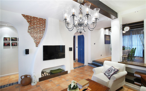 沈陽裝修公司85平米兩室「地中?！寡b修風格案例圖