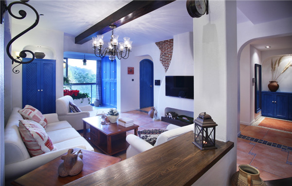 沈陽裝修公司85平米兩室「地中?！寡b修風格案例圖