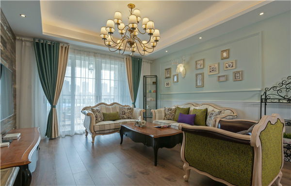 沈陽(yáng)裝修公司120平「美式風(fēng)格」裝修案例圖