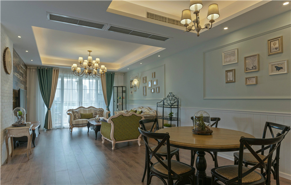 沈陽(yáng)裝修公司120平「美式風(fēng)格」裝修案例圖