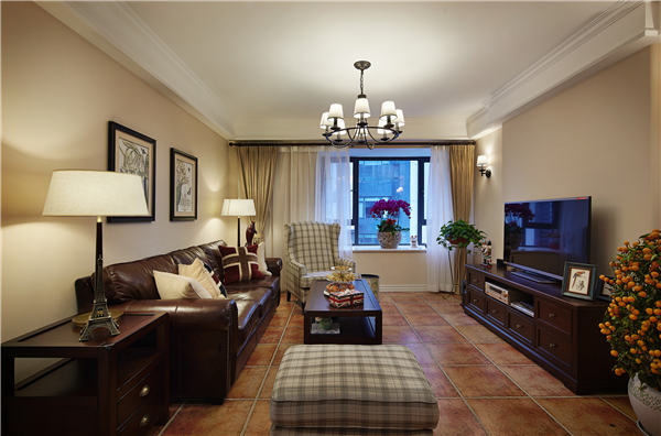 沈陽(yáng)裝修公司129平「美式風(fēng)格」裝修案例圖