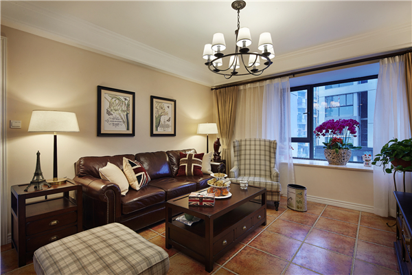 沈陽(yáng)裝修公司129平「美式風(fēng)格」裝修案例圖