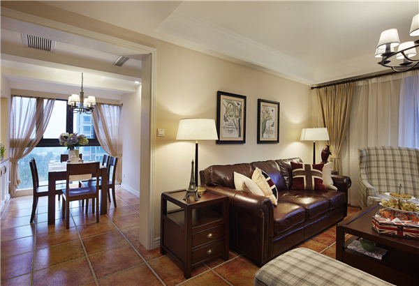 沈陽(yáng)裝修公司129平「美式風(fēng)格」裝修案例圖