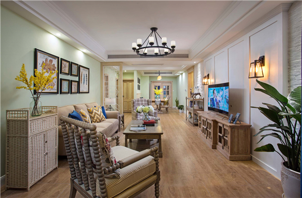 沈陽(yáng)裝修公司139平米「田園風(fēng)格」裝修案例圖