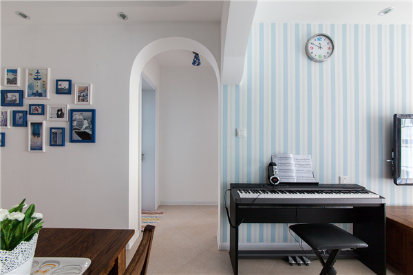 沈陽裝修90平米兩室「地中?！寡b修風(fēng)格案例圖