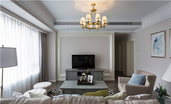 沈陽(yáng)-萬(wàn)達(dá)公館110平「美式風(fēng)格」裝修設(shè)計(jì)風(fēng)格案例