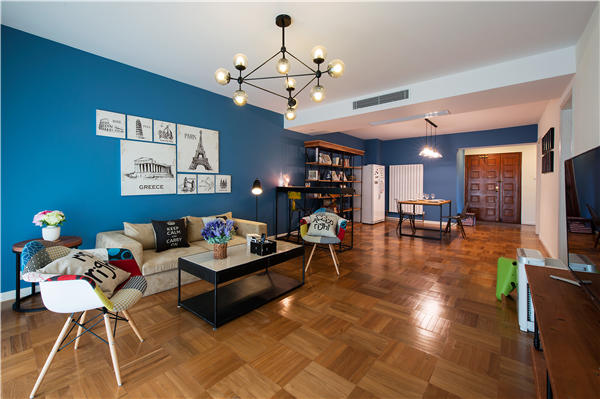 沈陽-法蘭香頌88平「工業(yè)風格」裝修設計風格案例